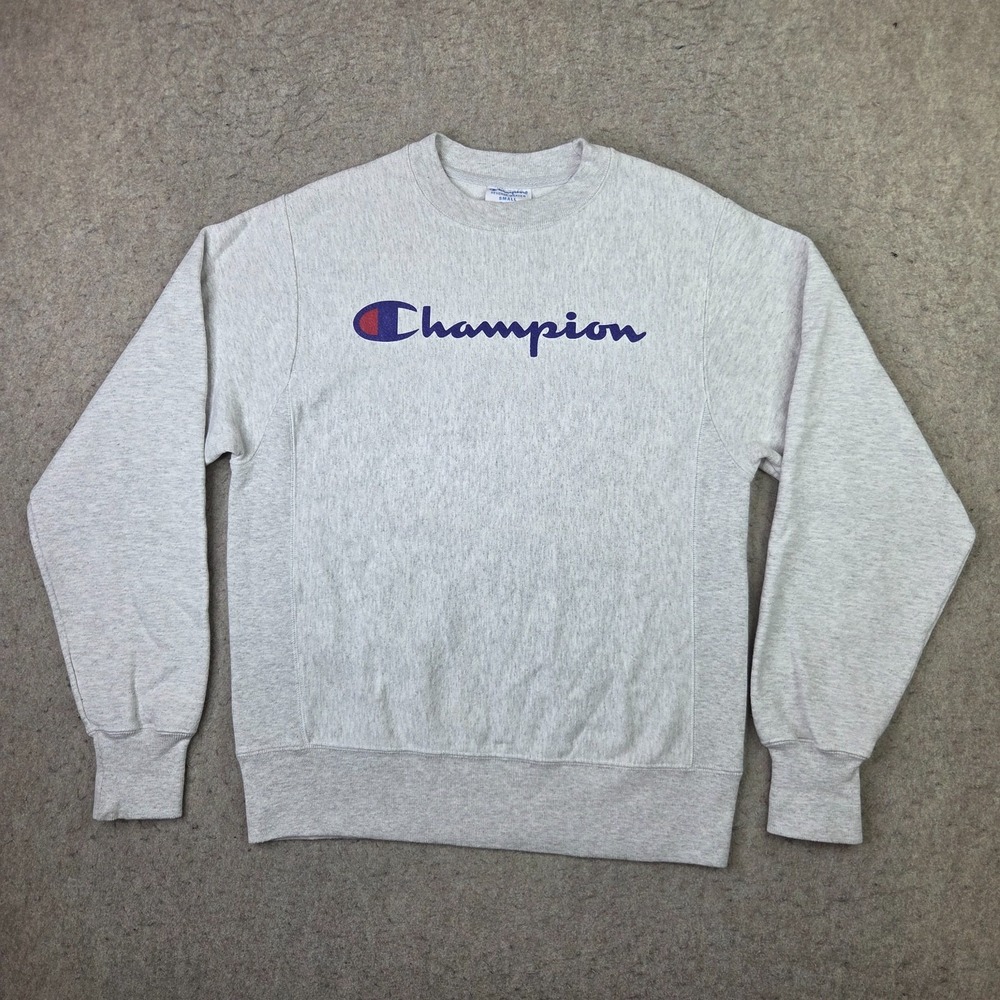 Champion Reverse Weave Sweatshirt Mens S Gray Excellent Heavyweight Pullover